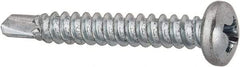 Value Collection - #6, Pan Head, Phillips Drive, 1" Length Under Head, #2 Point, Self Drilling Screw - Grade 1016-1024 Steel, Zinc-Plated Finish - Apex Tool & Supply