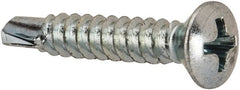 Value Collection - #8, Oval Head, Phillips Drive, 1" OAL, #2 Point, Self Drilling Screw - Apex Tool & Supply