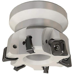 Iscar - 80mm Cut Diam, 27mm Arbor Hole, 8mm Max Depth of Cut, 93° Indexable Chamfer & Angle Face Mill - 8 Inserts, ENHT Insert, Right Hand Cut, 8 Flutes, Series TorMill - Apex Tool & Supply