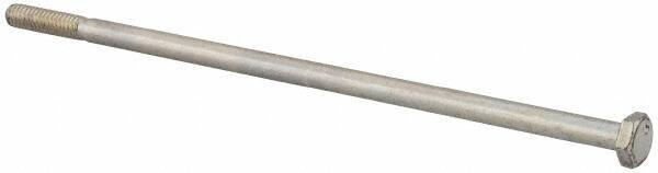 Value Collection - 1/4-20 UNC, 7" Length Under Head Hex Head Cap Screw - Partially Threaded, Grade 2 Steel, Zinc-Plated Finish, 7/16" Hex - Apex Tool & Supply