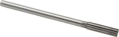 Made in USA - 0.521" Carbide-Tipped 6 Flute Chucking Reamer - Straight Flute, 7/16" Straight Shank, 2" Flute Length, 8" OAL - Apex Tool & Supply