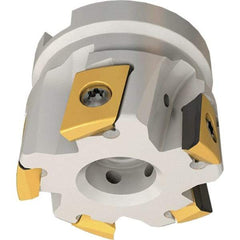 Iscar - 6 Inserts, 63mm Cut Diam, 22mm Arbor Diam, 14mm Max Depth of Cut, Indexable Square-Shoulder Face Mill - 0/90° Lead Angle, 40mm High, T290 FLN-15 Insert Compatibility, Through Coolant, Series SumoMill - Apex Tool & Supply
