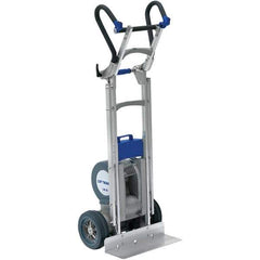 Wesco Industrial Products - 725 Lb Capacity 47" OAH Stair Climbing Battery Powered Hand Truck - Ergonomic Dual Grip Handle, Aluminum, Microcellular Wheels - Apex Tool & Supply