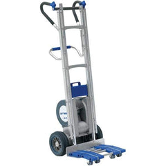 Wesco Industrial Products - 725 Lb Capacity 63" OAH Stair Climbing Battery Powered Hand Truck - Ergonomic Dual Grip Handle, Aluminum, Microcellular Wheels - Apex Tool & Supply