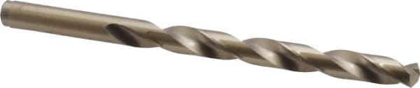 Cleveland - 5/16" 135° Cobalt Jobber Drill - Oxide/Gold Finish, Right Hand Cut, Spiral Flute, Straight Shank, 4-1/2" OAL, Split Point - Apex Tool & Supply