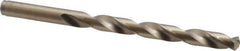 Cleveland - 5/16" 135° Cobalt Jobber Drill - Oxide/Gold Finish, Right Hand Cut, Spiral Flute, Straight Shank, 4-1/2" OAL, Split Point - Apex Tool & Supply