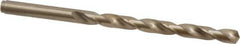 Cleveland - 6.15mm 135° Cobalt Jobber Drill - Oxide/Gold Finish, Right Hand Cut, Spiral Flute, Straight Shank, 4" OAL, Split Point - Apex Tool & Supply