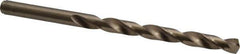 Cleveland - 6.53mm 135° Cobalt Jobber Drill - Oxide/Gold Finish, Right Hand Cut, Spiral Flute, Straight Shank, 4-1/8" OAL, Split Point - Apex Tool & Supply