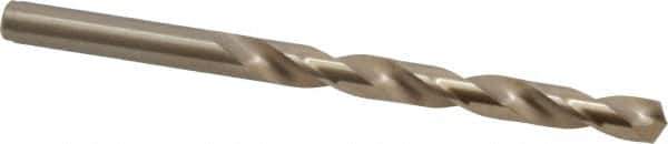 Cleveland - 7.37mm 135° Cobalt Jobber Drill - Oxide/Gold Finish, Right Hand Cut, Spiral Flute, Straight Shank, 4-1/4" OAL, Split Point - Apex Tool & Supply