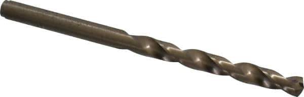 Cleveland - 5.3mm 135° Cobalt Jobber Drill - Oxide/Gold Finish, Right Hand Cut, Spiral Flute, Straight Shank, 3.39" OAL, Split Point - Apex Tool & Supply