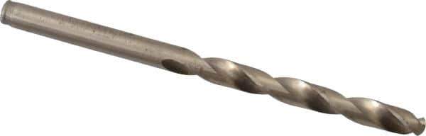Cleveland - 5.7mm 135° Cobalt Jobber Drill - Oxide/Gold Finish, Right Hand Cut, Spiral Flute, Straight Shank, 3.66" OAL, Split Point - Apex Tool & Supply