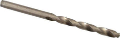 Cleveland - 5.7mm 135° Cobalt Jobber Drill - Oxide/Gold Finish, Right Hand Cut, Spiral Flute, Straight Shank, 3.66" OAL, Split Point - Apex Tool & Supply