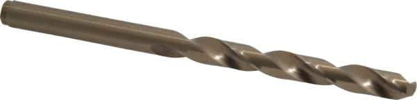 Cleveland - 6.5mm 135° Cobalt Jobber Drill - Oxide/Gold Finish, Right Hand Cut, Spiral Flute, Straight Shank, 3.98" OAL, Split Point - Apex Tool & Supply