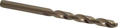 Cleveland - 6.5mm 135° Cobalt Jobber Drill - Oxide/Gold Finish, Right Hand Cut, Spiral Flute, Straight Shank, 3.98" OAL, Split Point - Apex Tool & Supply