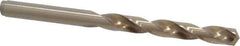 Cleveland - 9mm 135° Cobalt Jobber Drill - Oxide/Gold Finish, Right Hand Cut, Spiral Flute, Straight Shank, 4.92" OAL, Split Point - Apex Tool & Supply