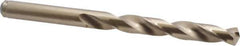 Cleveland - 10.2mm 135° Cobalt Jobber Drill - Oxide/Gold Finish, Right Hand Cut, Spiral Flute, Straight Shank, 5.24" OAL, Split Point - Apex Tool & Supply