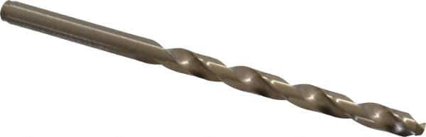 Cleveland - #11 135° Cobalt Jobber Drill - Oxide/Gold Finish, Right Hand Cut, Spiral Flute, Straight Shank, 3-1/2" OAL, Split Point - Apex Tool & Supply