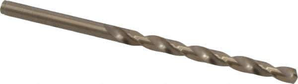 Cleveland - #18 135° Cobalt Jobber Drill - Oxide/Gold Finish, Right Hand Cut, Spiral Flute, Straight Shank, 3-1/4" OAL, Split Point - Apex Tool & Supply