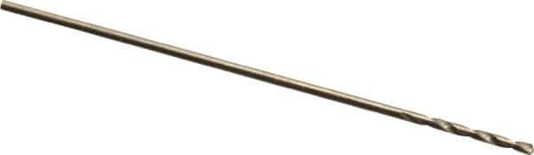 Cleveland - #77 135° Cobalt Jobber Drill - Oxide/Gold Finish, Right Hand Cut, Spiral Flute, Straight Shank, 7/8" OAL, Split Point - Apex Tool & Supply