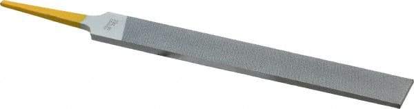 PFERD - 6" Swiss Pattern Hand File - Double Cut, 5/8" Width Diam x 5/32" Thick, With Tang - Apex Tool & Supply