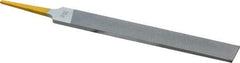 PFERD - 6" Swiss Pattern Hand File - Double Cut, 5/8" Width Diam x 5/32" Thick, With Tang - Apex Tool & Supply