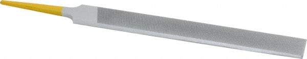 PFERD - 6" Swiss Pattern Hand File - Double Cut, 5/8" Width Diam x 5/32" Thick, With Tang - Apex Tool & Supply