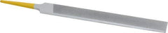 PFERD - 6" Swiss Pattern Hand File - Double Cut, 5/8" Width Diam x 5/32" Thick, With Tang - Apex Tool & Supply