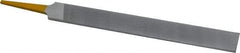 PFERD - 8" Swiss Pattern Hand File - Double Cut, 25/32" Width Diam x 7/32" Thick, With Tang - Apex Tool & Supply