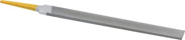 PFERD - 8" Swiss Pattern Hand File - Double Cut, 25/32" Width Diam x 7/32" Thick, With Tang - Apex Tool & Supply