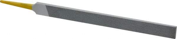PFERD - 6" Swiss Pattern Regular Pillar File - Double Cut, 1/2" Width Diam x 5/32" Thick, With Tang - Apex Tool & Supply