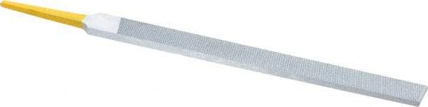 PFERD - 6" Swiss Pattern Regular Pillar File - Double Cut, 1/2" Width Diam x 5/32" Thick, With Tang - Apex Tool & Supply
