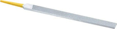 PFERD - 6" Swiss Pattern Regular Pillar File - Double Cut, 1/2" Width Diam x 5/32" Thick, With Tang - Apex Tool & Supply