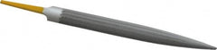 PFERD - 6" Swiss Pattern Half Round File - 9/32" Width Diam x 5/32" Thick, With Tang - Apex Tool & Supply