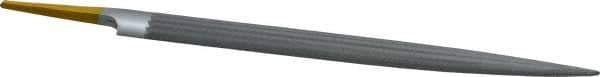 PFERD - 8" Swiss Pattern Half Round File - 3/4" Width Diam x 7/32" Thick, With Tang - Apex Tool & Supply