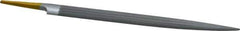 PFERD - 8" Swiss Pattern Half Round File - 3/4" Width Diam x 7/32" Thick, With Tang - Apex Tool & Supply