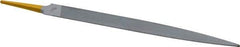 PFERD - 8" Swiss Pattern Half Round File - 3/4" Width Diam x 7/32" Thick, With Tang - Apex Tool & Supply