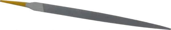 PFERD - 8" Swiss Pattern Three Square File - Double Cut, 5/8" Width Diam x 5/8" Thick, With Tang - Apex Tool & Supply