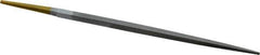 PFERD - 6" Swiss Pattern Square File - Double Cut, 7/32" Width Diam x 7/32" Thick, With Tang - Apex Tool & Supply