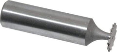 Whitney Tool Co. - 1/2" Diam x 1/32" Face Width, Cobalt, 12 Teeth, Shank Connection Woodruff Keyseat Cutter - Uncoated, 2-1/32" OAL x 1/2" Shank, Straight Teeth - Apex Tool & Supply