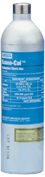 MSA - Calibration Gas & Equipment Type: Calibration Gas Gas Contents: CH4 - 1.45%; Carbon Monoxide - 60 ppm; Hydrogen Sulfide - 20 ppm; Oxygen - 15% - Apex Tool & Supply