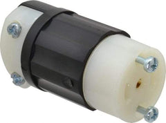 Leviton - 125/250 VAC, 15 Amp, ML-3R Configuration, Industrial Grade, Ungrounded Connector - 1 Phase, 3 Poles, 0.218 to 0.43 Inch Cord Diameter - Apex Tool & Supply