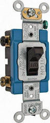Leviton - 2 Pole, 120 to 277 VAC, 15 Amp, Industrial Grade, Toggle, Wall and Dimmer Light Switch - 1.31 Inch Wide x 4.06 Inch High - Apex Tool & Supply