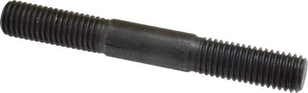 Gibraltar - 5/8-11 5" OAL Equal Double Threaded Stud - Alloy Steel, Black Oxide Finish, 1-3/4" Equal Thread Length - Apex Tool & Supply