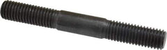 Gibraltar - 5/8-11 5" OAL Equal Double Threaded Stud - Alloy Steel, Black Oxide Finish, 1-3/4" Equal Thread Length - Apex Tool & Supply