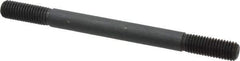 Gibraltar - 5/8-11 8" OAL Equal Double Threaded Stud - Alloy Steel, Black Oxide Finish, 1-3/4" Equal Thread Length - Apex Tool & Supply