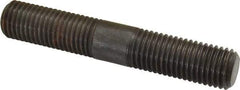 Gibraltar - 1-8 6" OAL Equal Double Threaded Stud - Alloy Steel, Black Oxide Finish, 2-3/8" Equal Thread Length - Apex Tool & Supply