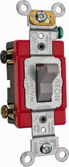 Leviton - 3 Pole, 120 to 277 VAC, 20 Amp, Industrial Grade, Toggle, Wall and Dimmer Light Switch - 1.31 Inch Wide x 4.06 Inch High - Apex Tool & Supply