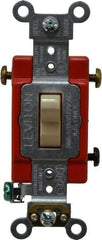 Leviton - 3 Pole, 120 to 277 VAC, 20 Amp, Industrial Grade, Toggle, Wall and Dimmer Light Switch - 1.31 Inch Wide x 4.06 Inch High - Apex Tool & Supply