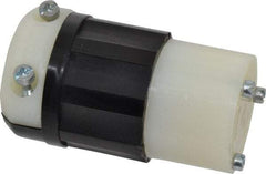 Leviton - 250 VAC, 30 Amp, L6-30R Configuration, Industrial Grade, Self Grounding Connector - 1 Phase, 2 Poles, 0.385 to 0.86 Inch Cord Diameter - Apex Tool & Supply