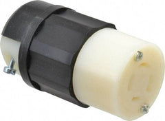 Leviton - 250 VAC, 20 Amp, L15-20R Configuration, Industrial Grade, Self Grounding Connector - 3 Phase, 3 Poles, 0.595 to 0.895 Inch Cord Diameter - Apex Tool & Supply